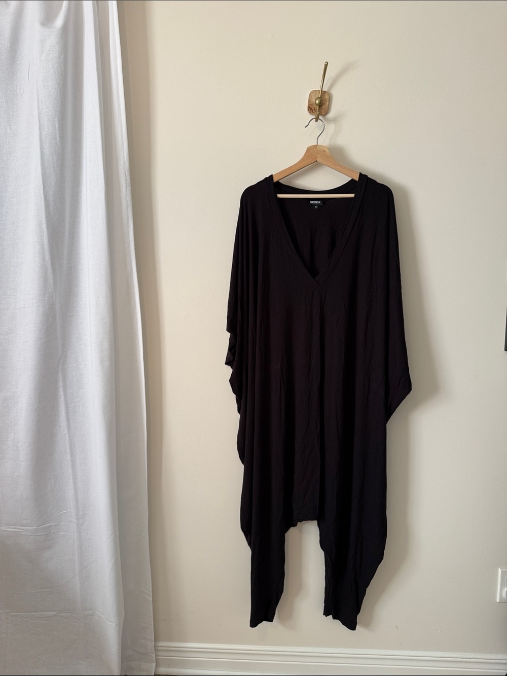 Relaxed Black V-Neck Jumpsuit